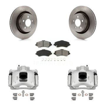 Front Disc Brake Caliper Rotors And Semi-Metallic Pads Kit For Dodge Nitro KC8-100228S