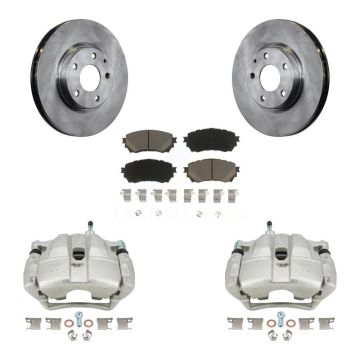 Front Disc Brake Caliper Rotors And Ceramic Pads Kit For Mazda 6 KC8-100229C