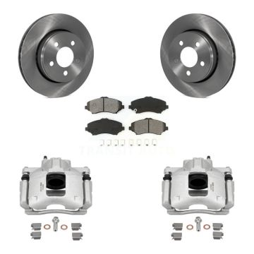Front Disc Brake Caliper Rotors And Semi-Metallic Pads Kit For Dodge Nitro KC8-100229S