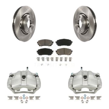 Front Disc Brake Caliper Rotor Ceramic Pad Kit For 2019-2021 Mazda 6 Naturally Aspirated KC8-100230C