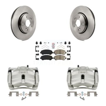 Front Disc Brake Caliper Rotors And Ceramic Pads Kit For 2010-2013 Suzuki Kizashi KC8-100230N