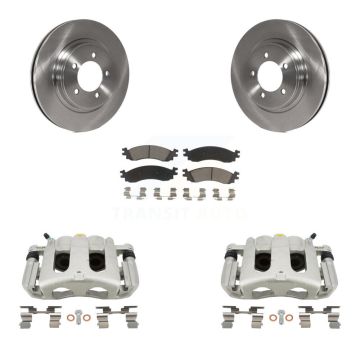 Front Disc Brake Caliper Rotors And Ceramic Pad Kit For Ford Explorer Sport Trac Mercury KC8-100231C