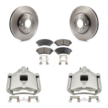Front Disc Brake Caliper Rotors And Semi-Metallic Pad Kit For 2003-2004 Cadillac Seville KC8-100231P