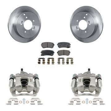 Rear Disc Brake Caliper Rotors & Ceramic Pad Kit For 2016 Kia Sportage AWD From 12 10 15 KC8-100231T