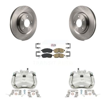 Front Disc Brake Caliper Rotors And Ceramic Pads Kit For Nissan Juke KC8-100232N
