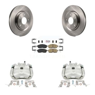 Front Disc Brake Caliper Rotors And Ceramic Pads Kit For Nissan Juke KC8-100233N