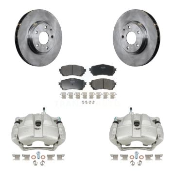 Front Disc Brake Caliper Rotors And Semi-Metallic Pads Kit For Mazda 6 KC8-100233P