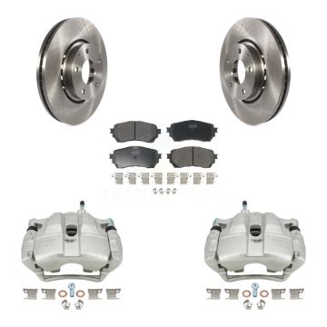 Front Brake Caliper Rotors & Semi-Metallic Pad Kit For 19-21 Mazda 6 Naturally Aspirated KC8-100234P
