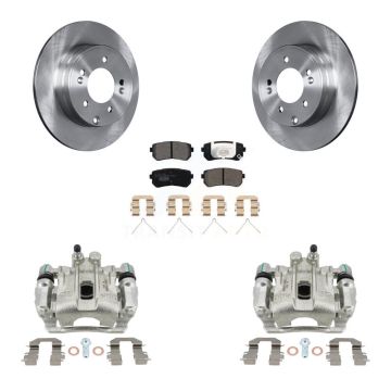 Rear Disc Brake Caliper Rotors And Ceramic Pads Kit For Hyundai Sonata Kia Optima KC8-100235T