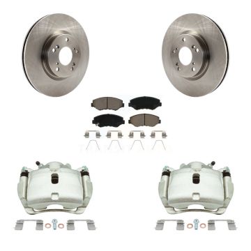 Front Disc Brake Caliper Rotors And Ceramic Pads Kit For 2005-2006 Honda CR-V KC8-100236C