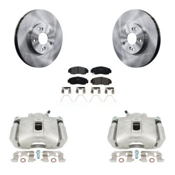 Front Disc Brake Caliper Rotors And Semi-Metallic Pads Kit For Honda Accord Acura TSX KC8-100236P