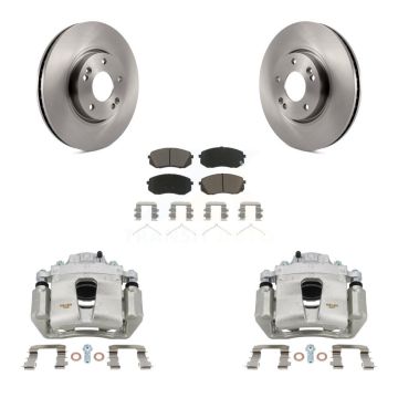 Front Disc Brake Caliper Rotors And Ceramic Pads Kit For Hyundai Sonata KC8-100238C