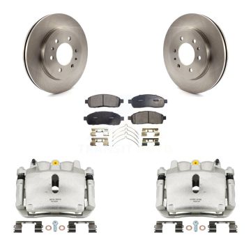 Front Brake Caliper Rotors & Semi-Metallic Pad Kit For 2009 Ford F-150 With 6 Lug Wheels KC8-100238P