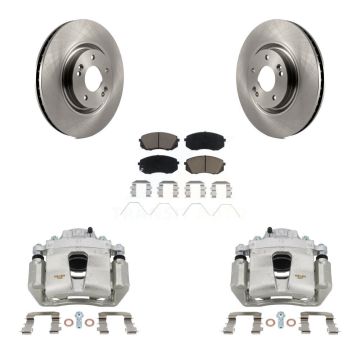 Front Disc Brake Caliper Rotors And Ceramic Pads Kit For Hyundai Sonata Kia Optima KC8-100239C