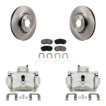 Front Disc Brake Caliper Rotors And Ceramic Pads Kit For Hyundai Sonata Kia Optima KC8-100240C