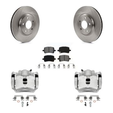 Front Disc Brake Caliper Rotors And Semi-Metallic Pads Kit For 2006 Pontiac Pursuit 2.2L KC8-100240S