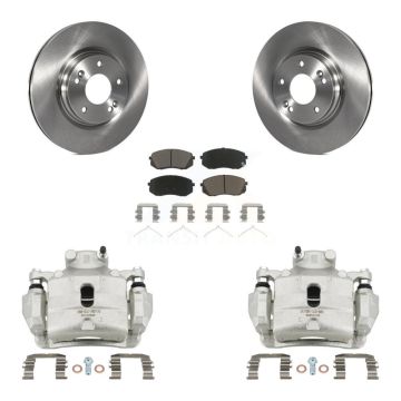 Front Disc Brake Caliper Rotors And Ceramic Pads Kit For Hyundai Sonata Kia Optima KC8-100241C