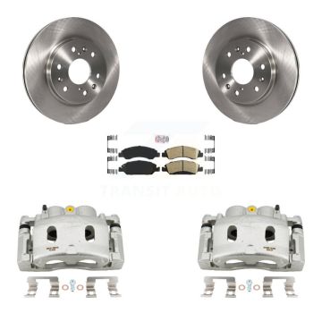 Front Brake Caliper Rotors Ceramic Pad Kit For GMC Sierra 1500 Chevrolet Silverado Tahoe KC8-100241N