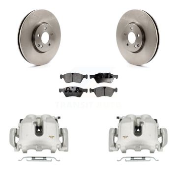 Front Brake Caliper Rotor And Semi-Metallic Pad Kit For 2007-2009 Mercedes-Benz E550 AWD KC8-100242P
