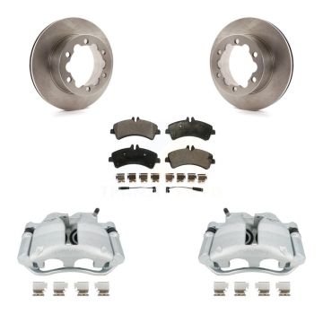 Rear Brake Caliper Rotors & Ceramic Pad Kit For Sprinter 3500 Mercedes-Benz Dodge 3500XD KC8-100242T