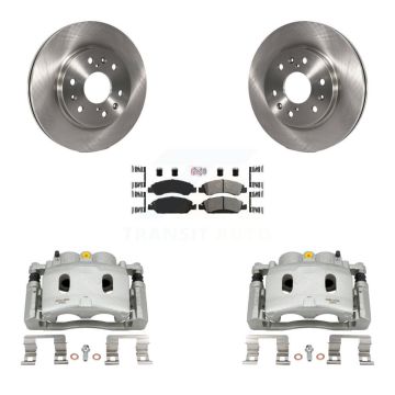 Front Brake Caliper Rotors Semi-Metallic Pad Kit For Chevrolet GMC Silverado 1500 Sierra KC8-100245N