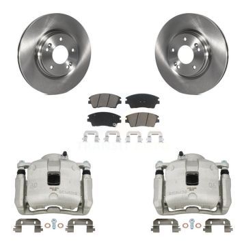 Front Disc Brake Caliper Rotors And Ceramic Pads Kit For Hyundai Tucson Kia Sportage KC8-100246C