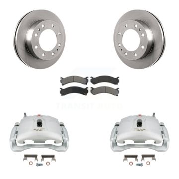 Front Brake Caliper Rotors & Semi-Metallic Pad Kit For Chevrolet GMC Express 3500 Savana KC8-100247S