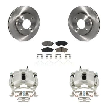 Front Disc Brake Caliper Rotors And Ceramic Pad Kit For 2002 Hyundai Elantra To 10 31 01 KC8-100248C