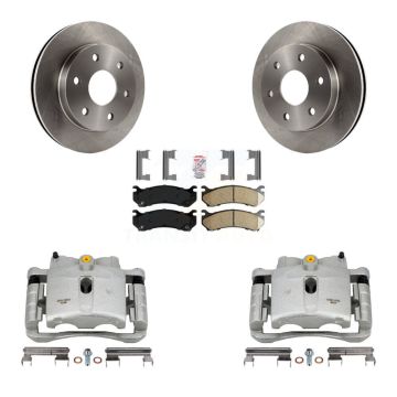 Front Brake Caliper Rotors Ceramic Pad Kit For Chevrolet GMC Silverado 1500 Sierra Yukon KC8-100249N