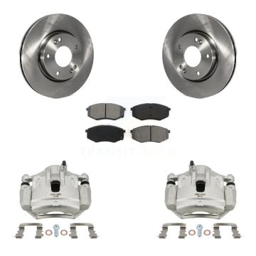 Front Disc Brake Caliper Rotor Semi-Metallic Pad Kit For Hyundai Tucson Kia Sportage FWD KC8-100251S