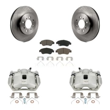 Front Disc Brake Caliper Rotors And Ceramic Pads Kit For Honda Fit KC8-100252C