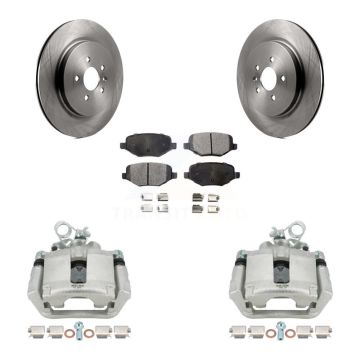 Rear Brake Caliper Rotors & Ceramic Pad Kit For Ford Explorer Police Interceptor Utility KC8-100252T