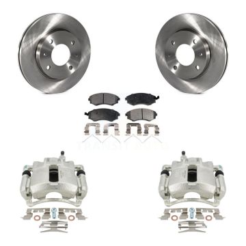 Front Brake Caliper Rotor And Semi-Metallic Pad Kit For 2002 Hyundai Elantra To 10 31 01 KC8-100253P