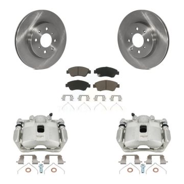 Front Disc Brake Caliper Rotors And Ceramic Pads Kit For 2015-2020 Honda Fit KC8-100254C