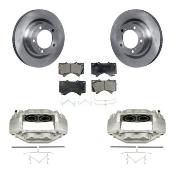 Front Disc Brake Caliper Rotors And Semi-Metallic Pads Kit For Toyota Tundra Sequoia KC8-100254P