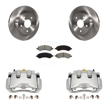 Front Disc Brake Caliper Rotors And Semi-Metallic Pads Kit For Ram 1500 Classic Dodge KC8-100254S