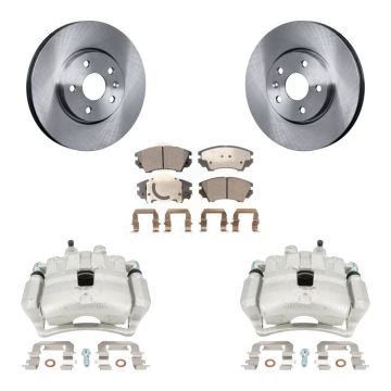 Front Brake Caliper Rotor And Semi-Metallic Pad Kit For Chevrolet Camaro LT LS with 3.6L KC8-100255P