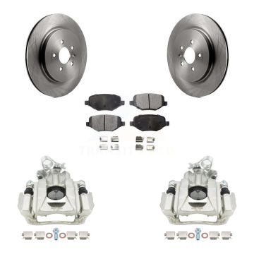 Rear Disc Brake Caliper Rotors And Ceramic Pads Kit For Ford Flex Lincoln MKS KC8-100256T