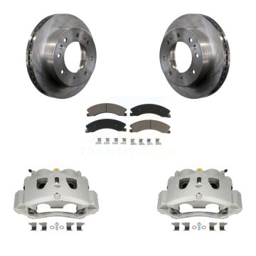 Front Brake Caliper Rotor And Ceramic Pad Kit For GMC Chevrolet Sierra 2500 HD Silverado KC8-100258C
