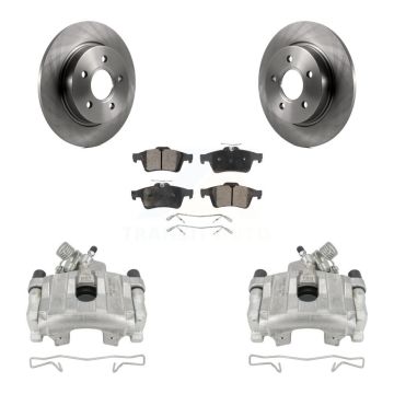 Rear Disc Brake Caliper Rotors And Ceramic Pads Kit For Ford Focus KC8-100259T