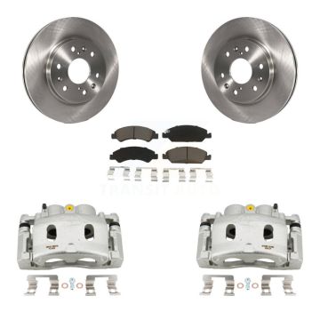 Front Brake Caliper Rotors Ceramic Pad Kit For GMC Sierra 1500 Chevrolet Silverado Tahoe KC8-100260C