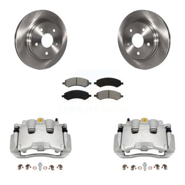 Front Disc Brake Caliper Rotors & Semi-Metallic Pad Kit For Chrysler Aspen Dodge Durango KC8-100260S