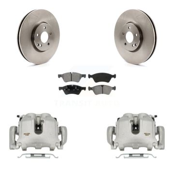 Front Brake Caliper Rotor Semi-Metallic Pad Kit For Mercedes-Benz E500 AWD From 10 24 05 KC8-100261S