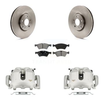 Front Brake Caliper Rotor And Semi-Metallic Pad Kit For 2007-2009 Mercedes-Benz E550 AWD KC8-100263S