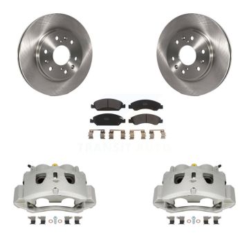 Front Disc Brake Caliper Rotor Semi-Metallic Pad Kit For 2016-2019 Chevrolet Suburban HD KC8-100264P