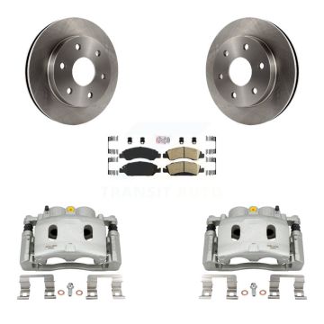 Front Disc Brake Caliper Rotor Ceramic Pad Kit For 2007 GMC Sierra 1500 rear brakes KC8-100265N