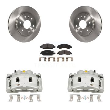 Front Brake Caliper Rotors Semi-Metallic Pad Kit For GMC Sierra 1500 Chevrolet Silverado KC8-100265P