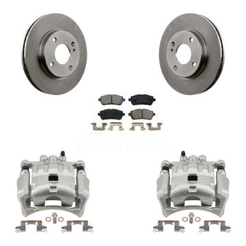 Front Disc Brake Caliper Rotors And Semi-Metallic Pads Kit For Ford Fiesta KC8-100270S