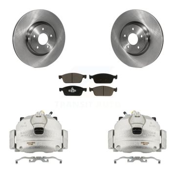 Front Brake Caliper Rotors & Ceramic Pad Kit For Ford Escape Transit Connect Lincoln MKC KC8-100271C