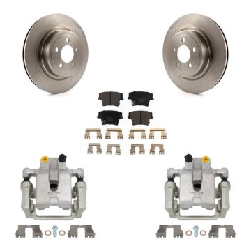 Rear Disc Brake Caliper Rotors And Ceramic Pad Kit For Dodge Charger With Police Package KC8-100272T